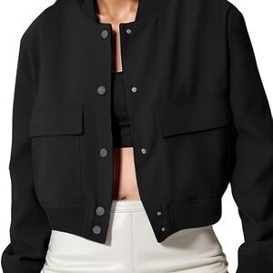RACHEL Rachel Roy Black Bomber Jacket